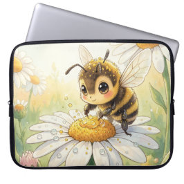 Golden Bumblebee in Bloom Dance ラップトップスリーブ