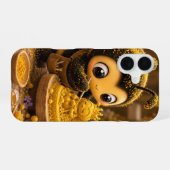 Golden Bumblebee in Bloom Dance.11 iPhone 16ケース (裏面横)