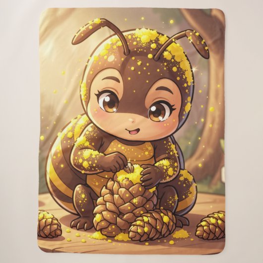 Golden Bumblebee in Bloom Dance.12 シェルパブランケット (正面)