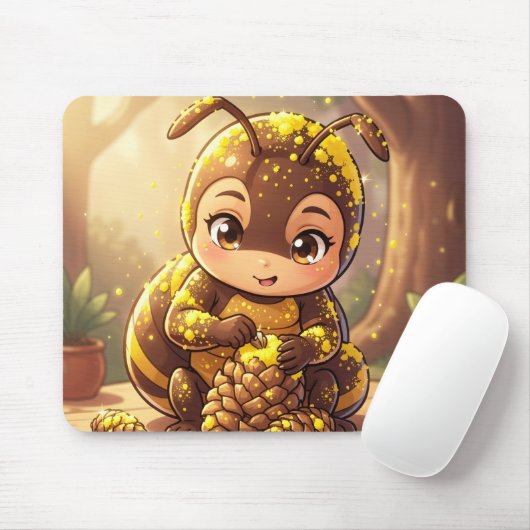 Golden Bumblebee in Bloom Dance.12 マウスパッド (マウス)