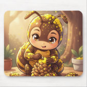Golden Bumblebee in Bloom Dance.12 マウスパッド (正面)