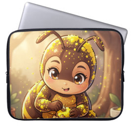 Golden Bumblebee in Bloom Dance.12 ラップトップスリーブ