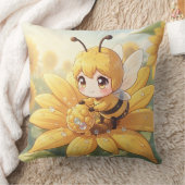 Golden Bumblebee in Bloom Dance.1 クッション (ブランケット)