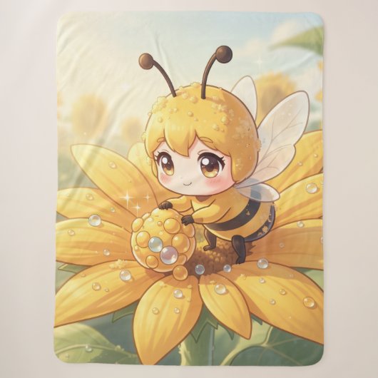 Golden Bumblebee in Bloom Dance.1 シェルパブランケット (正面)