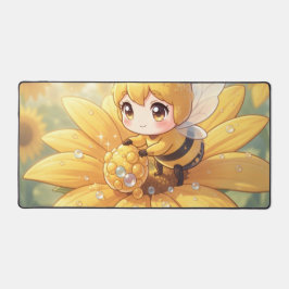 Golden Bumblebee in Bloom Dance.1 デスクマット