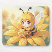 Golden Bumblebee in Bloom Dance.1 マウスパッド (正面)