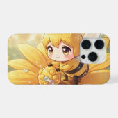 Golden Bumblebee in Bloom Dance.1 iPhoneケース (裏面横)