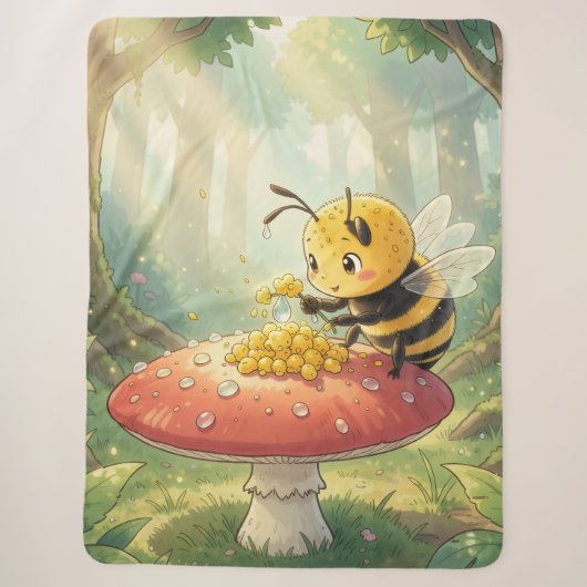 Golden Bumblebee in Bloom Dance.2 シェルパブランケット (正面)