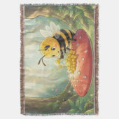 Golden Bumblebee in Bloom Dance.2 スローブランケット (正面縦)