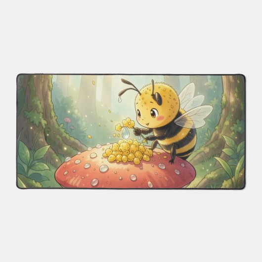 Golden Bumblebee in Bloom Dance.2 デスクマット (正面)