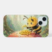 Golden Bumblebee in Bloom Dance.2 iPhone 15ケース (裏面横)