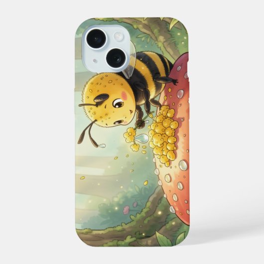 Golden Bumblebee in Bloom Dance.2 iPhone 15ケース (裏面)