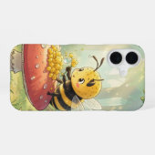 Golden Bumblebee in Bloom Dance.2 iPhone 16ケース (裏面横)