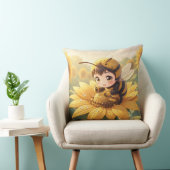 Golden Bumblebee in Bloom Dance.3 クッション (椅子)