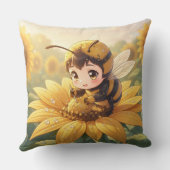 Golden Bumblebee in Bloom Dance.3 クッション (裏面)