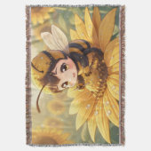 Golden Bumblebee in Bloom Dance.3 スローブランケット (正面縦)