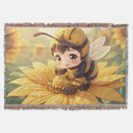 Golden Bumblebee in Bloom Dance.3 スローブランケット