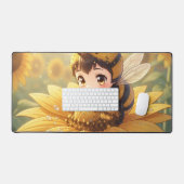 Golden Bumblebee in Bloom Dance.3 デスクマット (キーボード&マウス)
