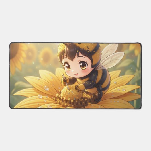 Golden Bumblebee in Bloom Dance.3 デスクマット (正面)