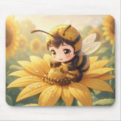 Golden Bumblebee in Bloom Dance.3 マウスパッド (正面)
