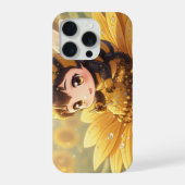 Golden Bumblebee in Bloom Dance.3 iPhoneケース (裏面)