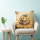 Golden Bumblebee in Bloom Dance.4 クッション (椅子)