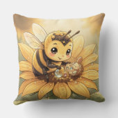 Golden Bumblebee in Bloom Dance.4 クッション (裏面)
