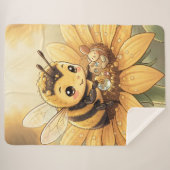Golden Bumblebee in Bloom Dance.4 シェルパブランケット (正面(横))
