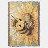 Golden Bumblebee in Bloom Dance.4 スローブランケット (正面縦)