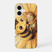 Golden Bumblebee in Bloom Dance.4 iPhone 16ケース (裏面)
