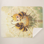 Golden Bumblebee in Bloom Dance.5 シェルパブランケット (正面(横))