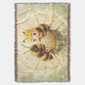 Golden Bumblebee in Bloom Dance.5 スローブランケット (正面縦)