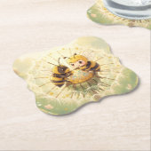 Golden Bumblebee in Bloom Dance.5 ペーパーコースター (アングル)