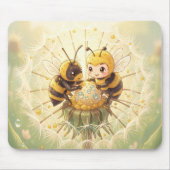 Golden Bumblebee in Bloom Dance.5 マウスパッド (正面)