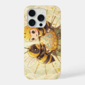 Golden Bumblebee in Bloom Dance.5 iPhoneケース (裏面)