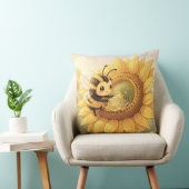Golden Bumblebee in Bloom Dance.6 クッション (椅子)