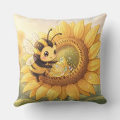 Golden Bumblebee in Bloom Dance.6 クッション (裏面)