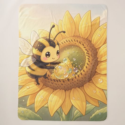 Golden Bumblebee in Bloom Dance.6 シェルパブランケット (正面)