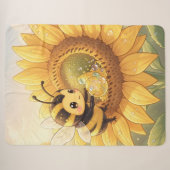 Golden Bumblebee in Bloom Dance.6 シェルパブランケット (正面(横))