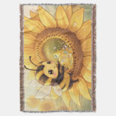 Golden Bumblebee in Bloom Dance.6 スローブランケット (正面縦)