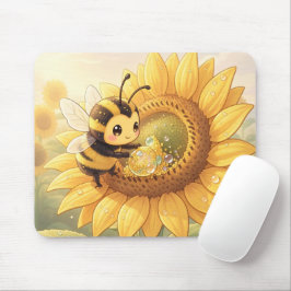 Golden Bumblebee in Bloom Dance.6 マウスパッド