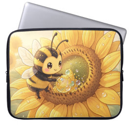 Golden Bumblebee in Bloom Dance.6 ラップトップスリーブ