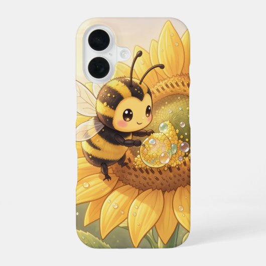 Golden Bumblebee in Bloom Dance.6 iPhone 16ケース (裏面)