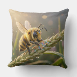 Golden Bumblebee in Bloom Dance.7 クッション