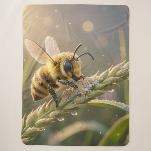 Golden Bumblebee in Bloom Dance.7 シェルパブランケット (正面)