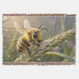 Golden Bumblebee in Bloom Dance.7 スローブランケット