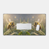 Golden Bumblebee in Bloom Dance.7 デスクマット (キーボード&マウス)