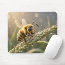 Golden Bumblebee in Bloom Dance.7 マウスパッド