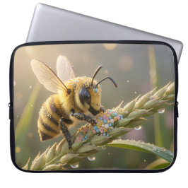 Golden Bumblebee in Bloom Dance.7 ラップトップスリーブ