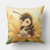 Golden Bumblebee in Bloom Dance.8 クッション (裏面)